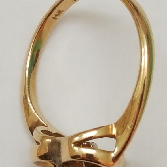 Vintage 14k gold genuine ruby& diamonds ring